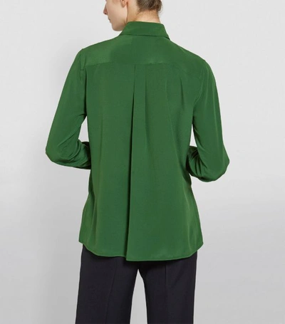 Shop Victoria Beckham Exaggerated Collar Silk Shirt