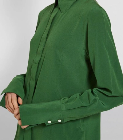 Shop Victoria Beckham Exaggerated Collar Silk Shirt