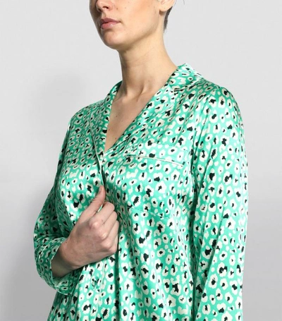 Shop Yolke Silk Leopard Pyjama Set