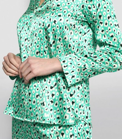 Shop Yolke Silk Leopard Pyjama Set
