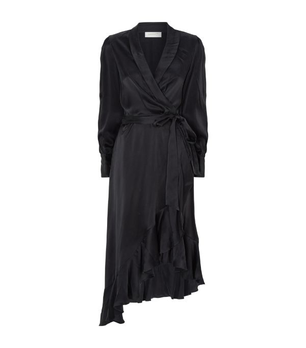 zimmerman black wrap dress