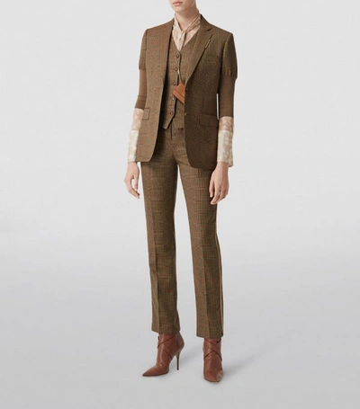 Shop Burberry Houndstooth Check Tailored Waistcoat