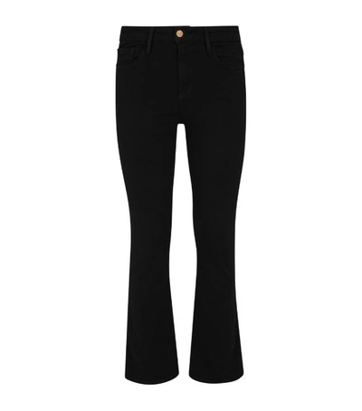 Shop Frame Le Crop Bootcut Jeans In Black