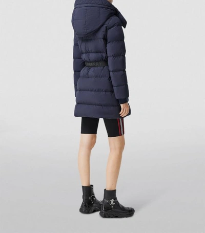 Shop Burberry Belted Puffer Coat