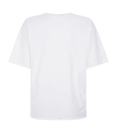 Shop Saint Laurent Logo Print T-shirt In White