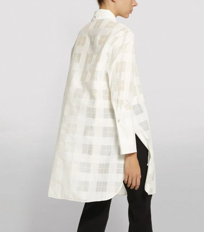 Shop Akris Check Tunic Shirt