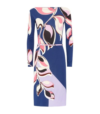 Shop Emilio Pucci Heliconia Print Belted Dress