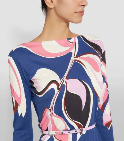 Shop Emilio Pucci Heliconia Print Belted Dress