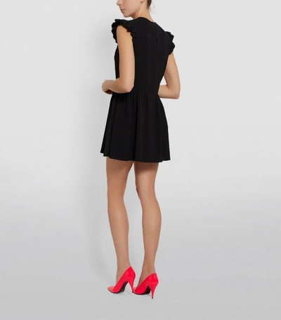 Shop Saint Laurent Ruffle Sleeve Dress