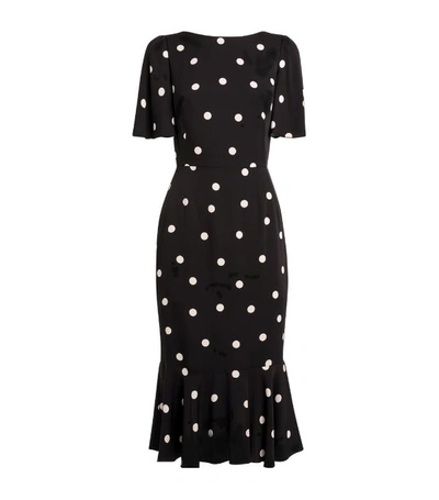 Shop Dolce & Gabbana Silk Polka-dot Dress