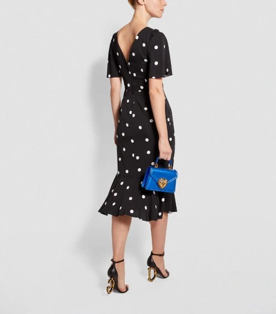 Shop Dolce & Gabbana Silk Polka-dot Dress