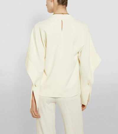 Shop Victoria Beckham Drape Sleeve Blouse