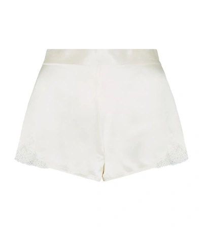 Shop Aubade Silk Lace Shorts