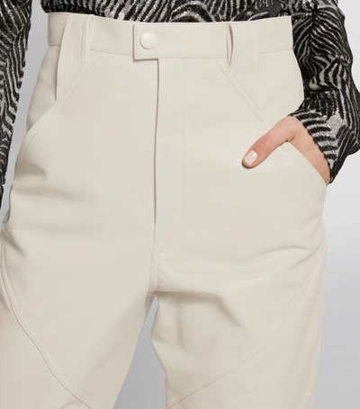 Shop Isabel Marant Xenia Slim Leather Trousers