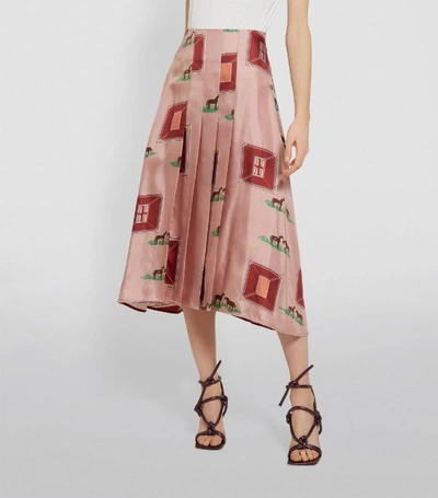 Shop Victoria Beckham Printed Midi Skirt