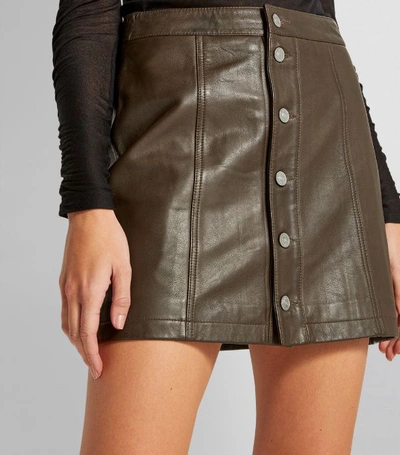 Shop Allsaints Carson Leather Mini Skirt