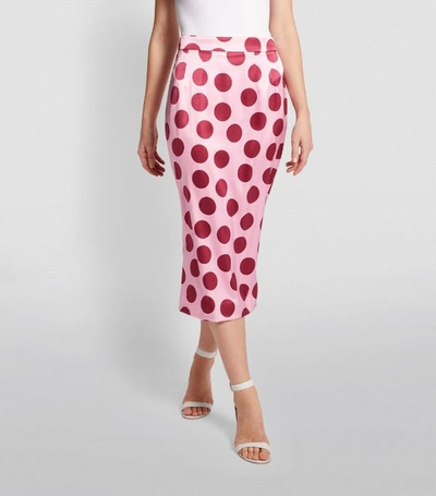 Shop Dolce & Gabbana Silk Polka-dot Skirt