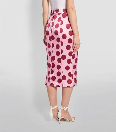 Shop Dolce & Gabbana Silk Polka-dot Skirt