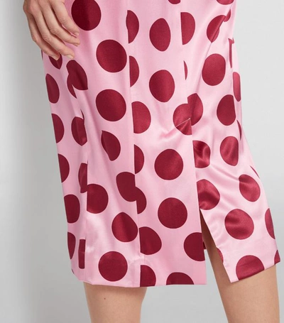 Shop Dolce & Gabbana Silk Polka-dot Skirt