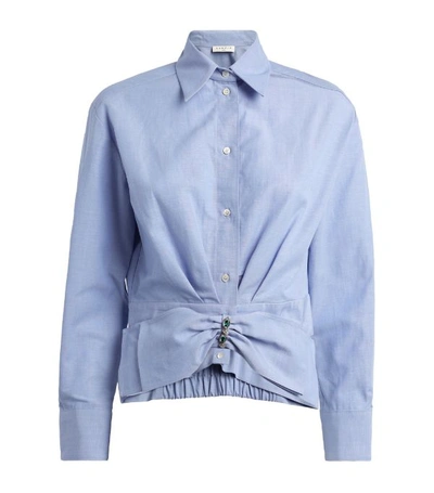 Shop Sandro Removable-bow-detail Cropped Shirt