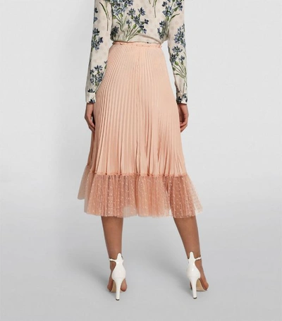 Shop Red Valentino Redvalentino Pleated Midi Skirt