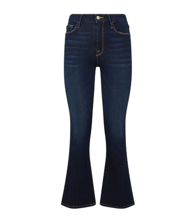 Shop Frame Le Crop Mini Boot Cabana Jeans In Blue