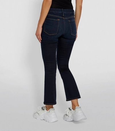 Shop Frame Le Crop Mini Boot Cabana Jeans In Blue