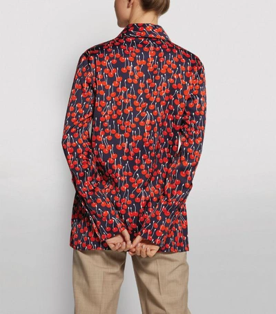 Shop Victoria Beckham Cherry Print Pyjama Shirt