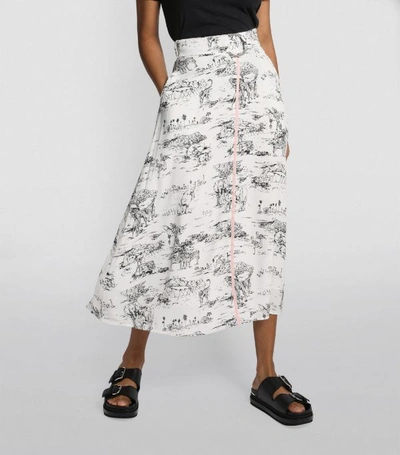 Shop Markus Lupfer Serengeti Print Belted Skirt