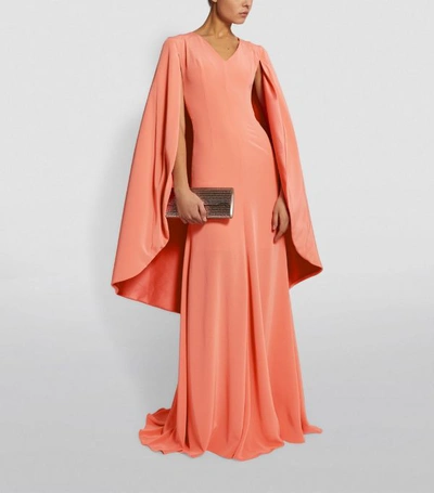 Shop Alexis Mabille Satin Cape Gown