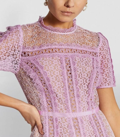 Shop Self-portrait Lace Midi Dress