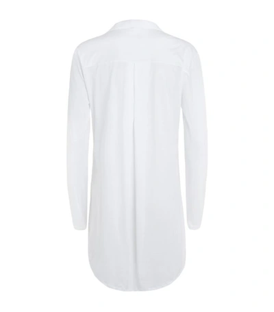 Shop Hanro Cotton Deluxe Boyfriend Nightshirt In White