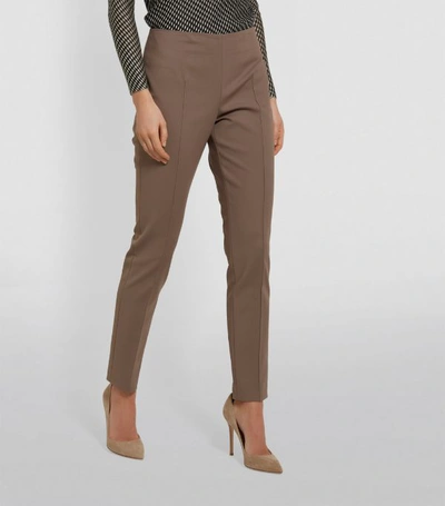 Shop Akris Melissa Cotton-stretch Skinny Trousers