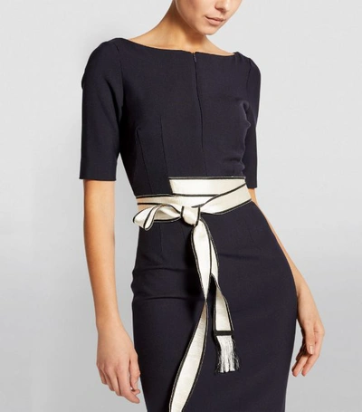 Shop Amanda Wakeley Belted Midi Dress