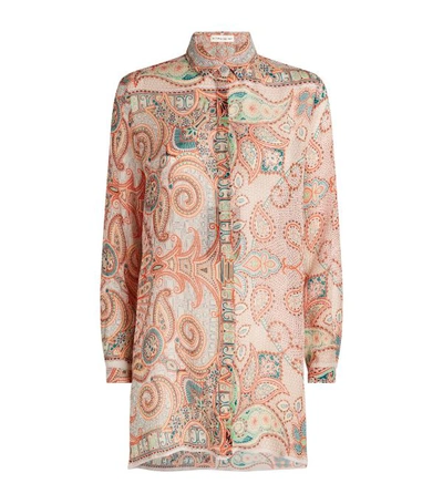 Shop Etro Silk Paisley Crépon Shirt