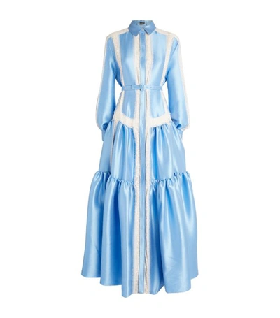 Shop Alexis Mabille Oversized Tiered Shirt Dress