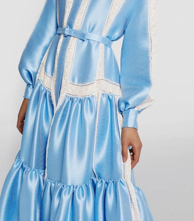 Shop Alexis Mabille Oversized Tiered Shirt Dress