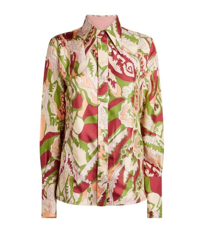 Shop Victoria Beckham Silk Patterned Shirt