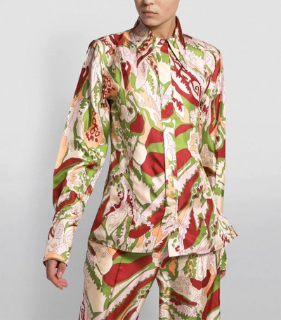 Shop Victoria Beckham Silk Patterned Shirt