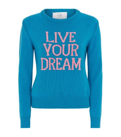 Shop Alberta Ferretti Cashmere Slogan Sweater
