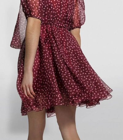 Shop Dolce & Gabbana Silk Polka-dot Mini Dress