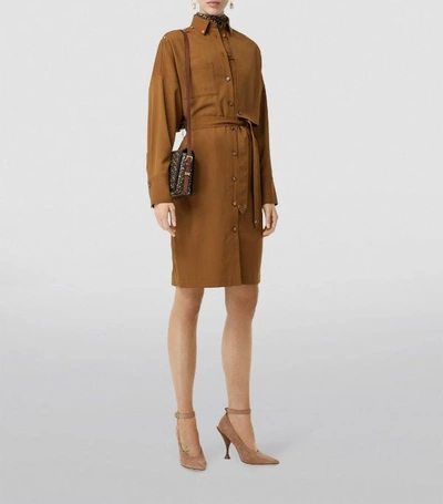 Shop Burberry Belted Shirt Dress