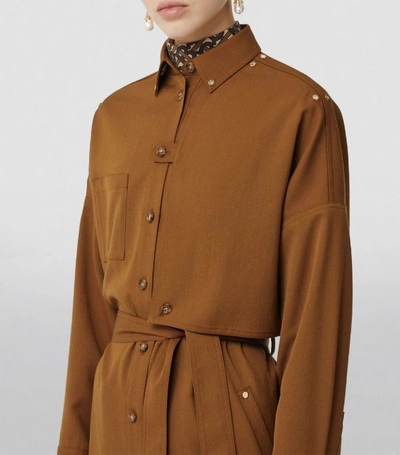 Shop Burberry Belted Shirt Dress