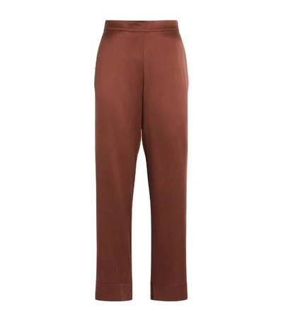 Shop Asceno London Silk Pyjama Trousers