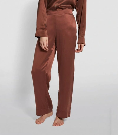 Shop Asceno London Silk Pyjama Trousers