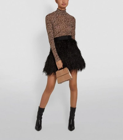 Shop Alice And Olivia Cina Feather Skirt