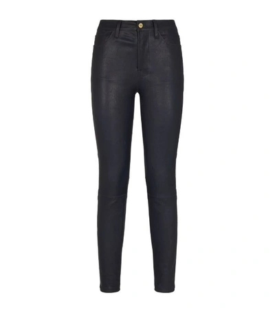 Shop Frame Skinny Leather Trousers