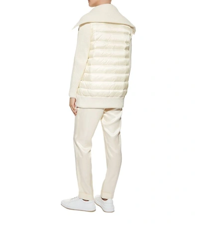 Shop Moncler Down Padded Cardigan