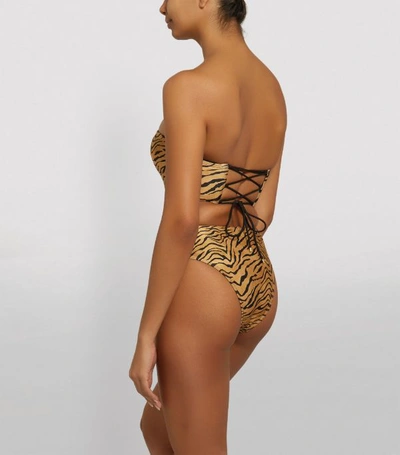 Shop Vix Tiger Print Lace-up Swimsuit