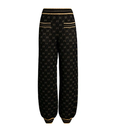 Shop Gucci Lurex Logo Track Trousers